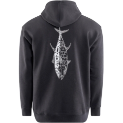 MEN'S EAT YOUR WORDS DWR HD HOODIE - BLACK TUNA GRAPHIC MEDIUM